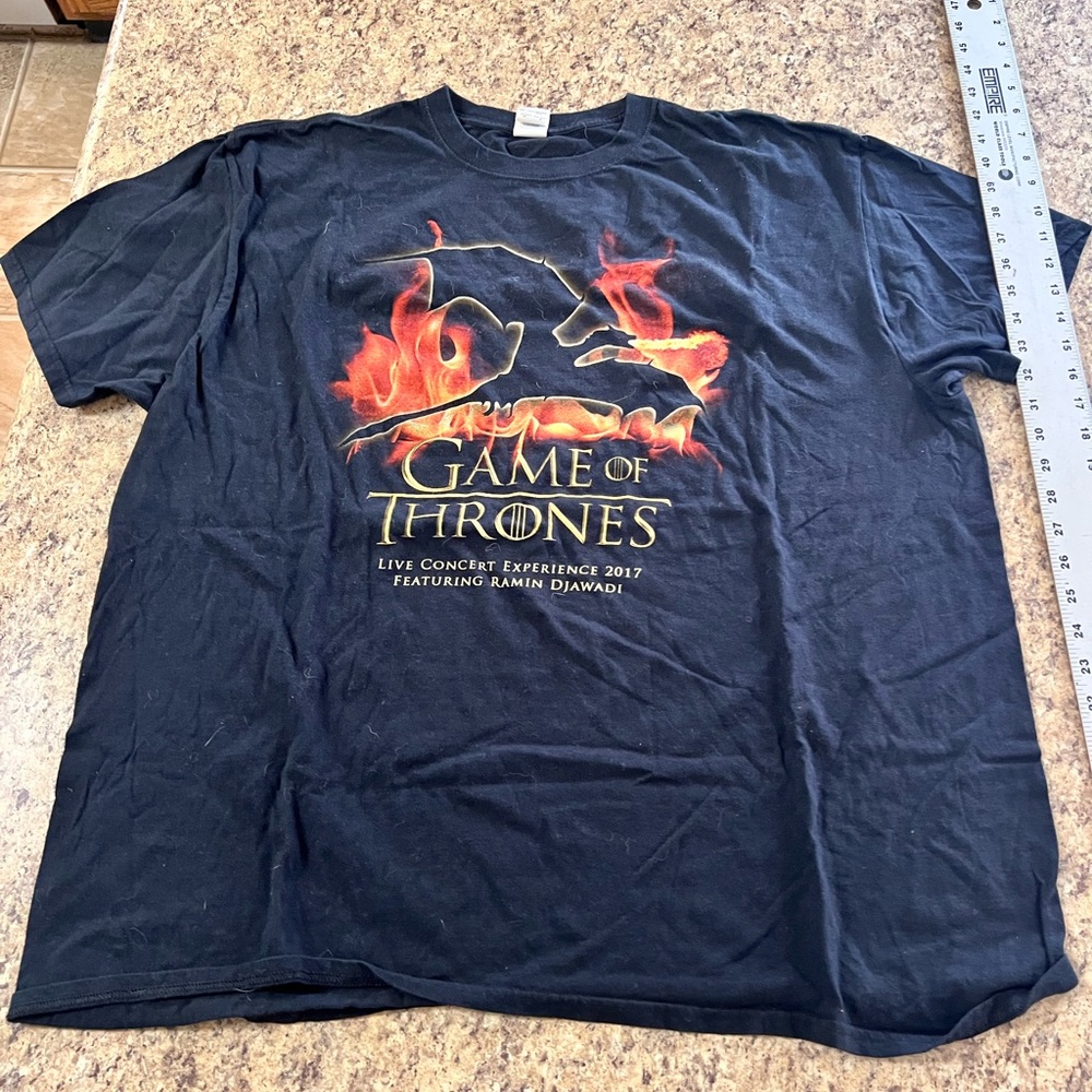 rare Game of Thrones GOT Graphic T‑Shirt - Live Concert 2017 Ramin Djawadi